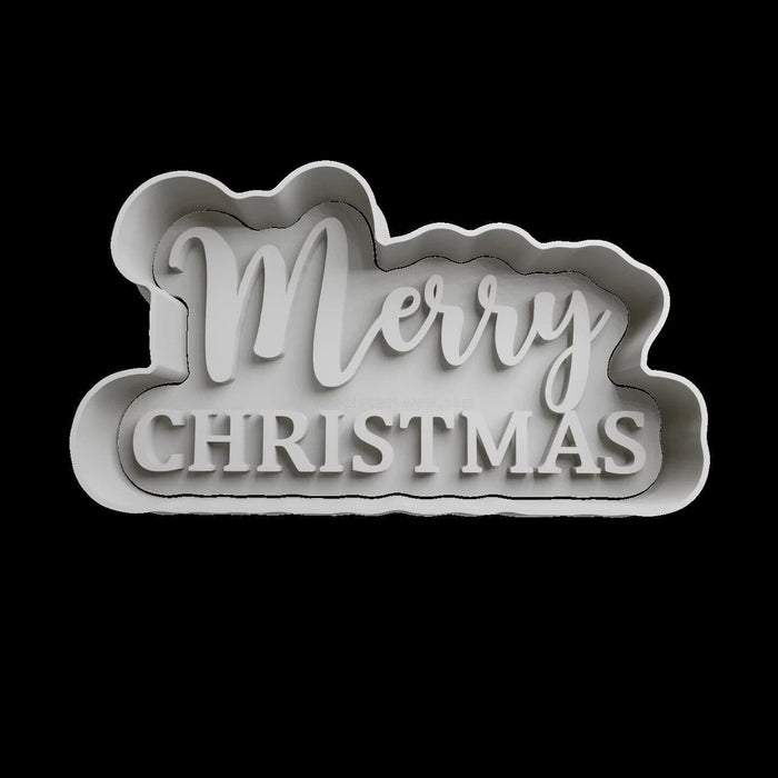 Selling3d Casa, arredamento e bricolage:Articoli per cucina e bar:Accessori per pasticceria:Formine e stampi per biscotti Con manico Stampo Merry Christmas  Cookie cutter formina tagliabiscotti Natalizio