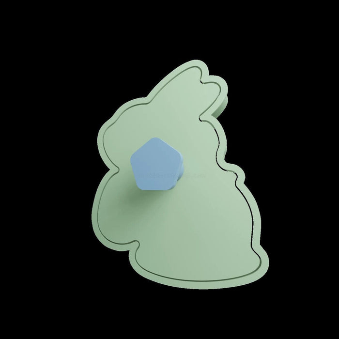 Selling3D Casa, arredamento e bricolage:Articoli per cucina e bar:Accessori per pasticceria:Formine e stampi per biscotti Coniglio di Pasqua con manico cookie cutter formina tagliabiscotti o PDZ
