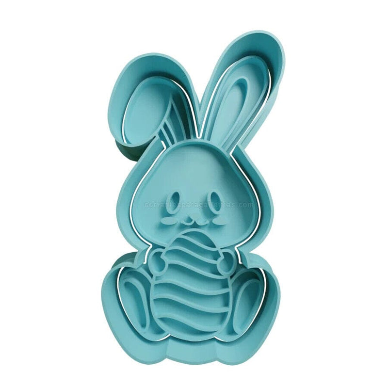 Coniglio di Pasqua con uovo cookie cutter formina tagliabiscotti cake design PDZ - 3d Selling
