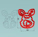 Selling3D Casa, arredamento e bricolage:Articoli per cucina e bar:Accessori per pasticceria:Formine e stampi per biscotti Coniglio di Pasqua cookie cutter scomposto formina tagliabiscotti set