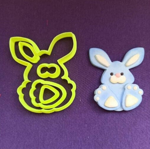 Selling3D Casa, arredamento e bricolage:Articoli per cucina e bar:Accessori per pasticceria:Formine e stampi per biscotti Coniglio di Pasqua cookie cutter scomposto formina tagliabiscotti set