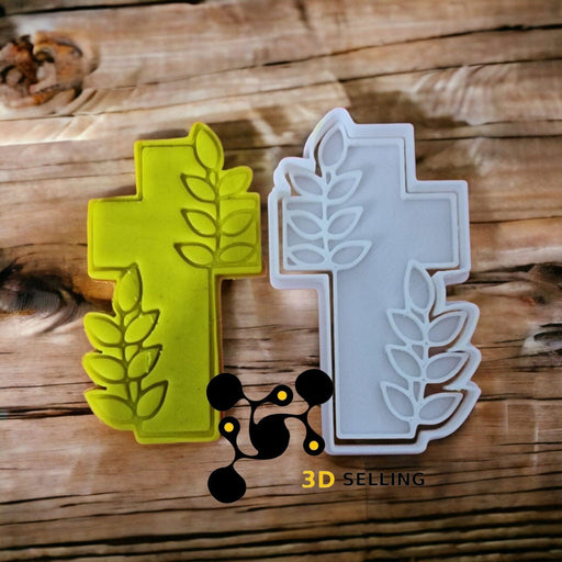 Selling3D Casa, arredamento e bricolage:Articoli per cucina e bar:Accessori per pasticceria:Formine e stampi per biscotti Croce con fiori idea prima comunione cookie cutter formina tagliabiscotti  8CM
