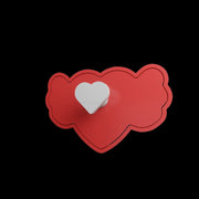 Cuore con ali San Valentino cookie cutter formina tagliabiscotti con manico - 3d Selling