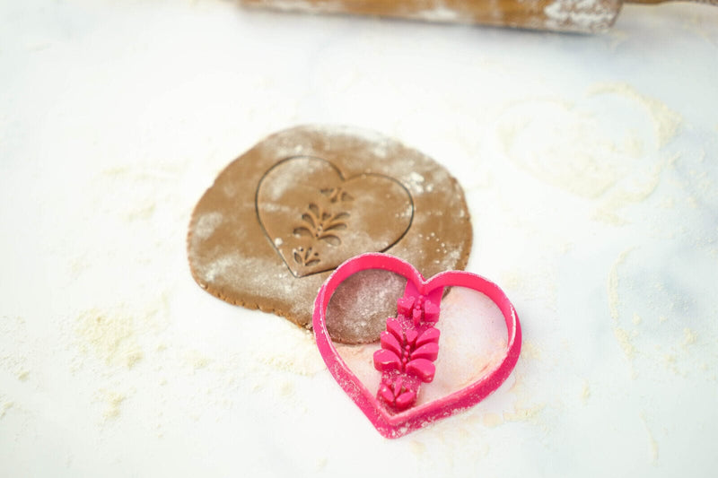 Cuore con fiori cookie cutter formina tragliabiscotti idea san valentino - 3d Selling