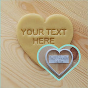 Cuore Con Testo Personalizzabile Formina Per Biscotti Cookie Cutter amore - 3d Selling