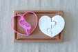 Selling3D Casa, arredamento e bricolage:Articoli per cucina e bar:Accessori per pasticceria:Formine e stampi per biscotti Cuore puzzle idea san valentino cookie cutter formina tagliabiscotti