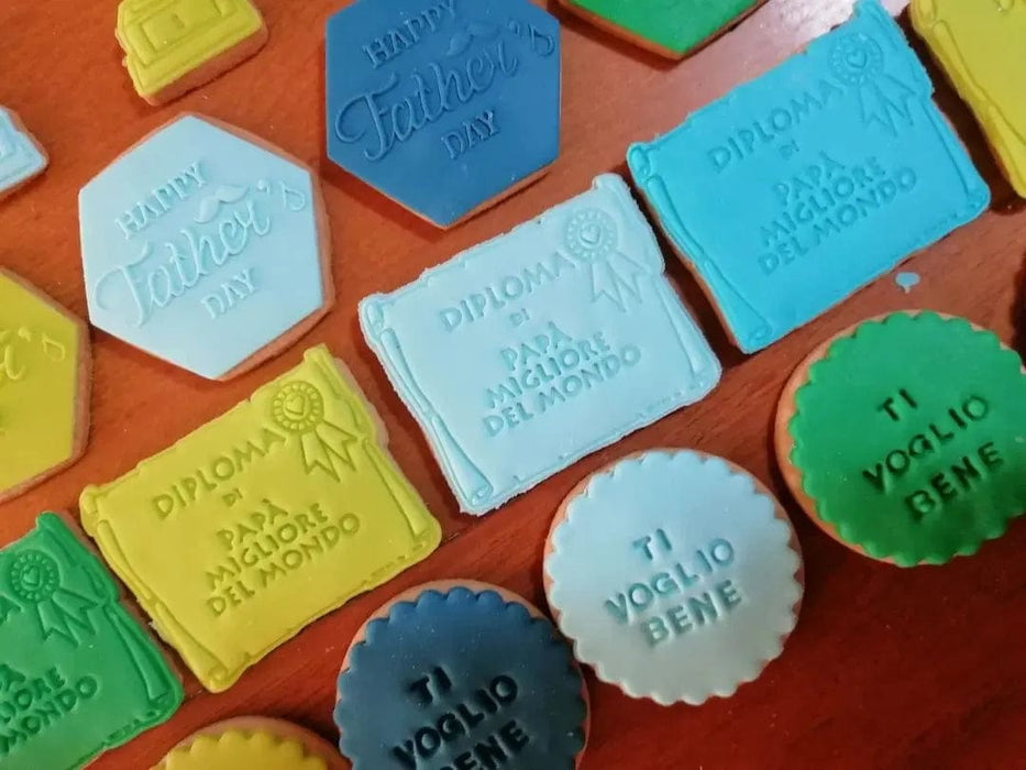 Selling3D Casa, arredamento e bricolage:Articoli per cucina e bar:Accessori per pasticceria:Formine e stampi per biscotti Festa del papà diploma cookie cutter formina tagliabiscotti cake design