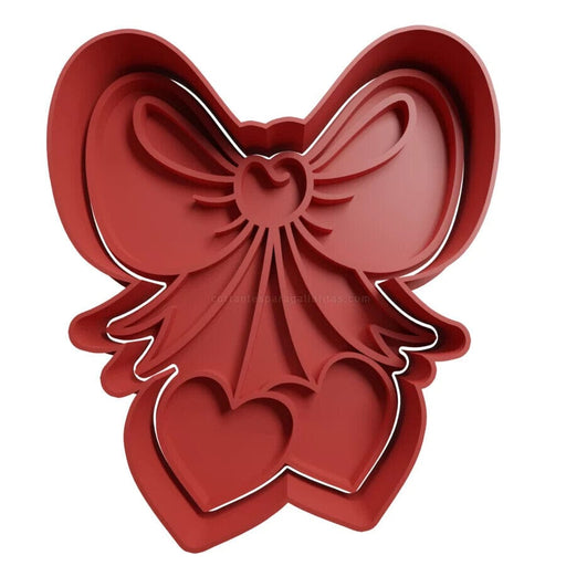 Selling3d Casa, arredamento e bricolage:Articoli per cucina e bar:Accessori per pasticceria:Formine e stampi per biscotti Fiocco con cuori idea san valentino cookie cutter formina tagliabiscotti