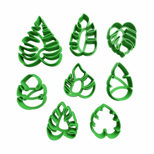 Selling3D Casa, arredamento e bricolage:Articoli per cucina e bar:Accessori per pasticceria:Formine e stampi per biscotti Foglie tropicali set cookie cutter formina tagliabiscotti