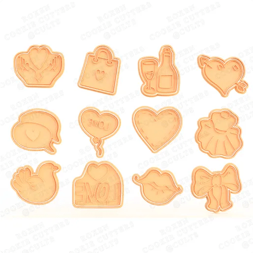 Formina tagliabiscotti Matrimonio Wedding set cookie cutter pasta di zucchero - 3d Selling