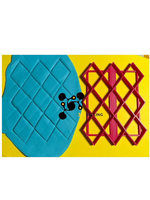 Selling3D Casa, arredamento e bricolage:Articoli per cucina e bar:Accessori per pasticceria:Formine e stampi per biscotti Formine Impronta Rombi Cake Design Pasta Di Zucchero Cookie Cutter 9x12cm pastry