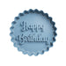 Selling3D Casa, arredamento e bricolage:Articoli per cucina e bar:Accessori per pasticceria:Formine e stampi per biscotti Happy Birthday timbro coookie cutter formina tagliabiscotti con manico o PDZ 8cm