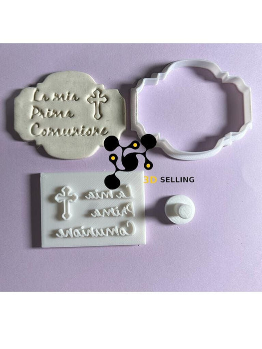 Selling3D Casa, arredamento e bricolage:Articoli per cucina e bar:Accessori per pasticceria:Formine e stampi per biscotti La mia prima comunione set 2 pezzi  cookie cutter formina tagliabiscotti