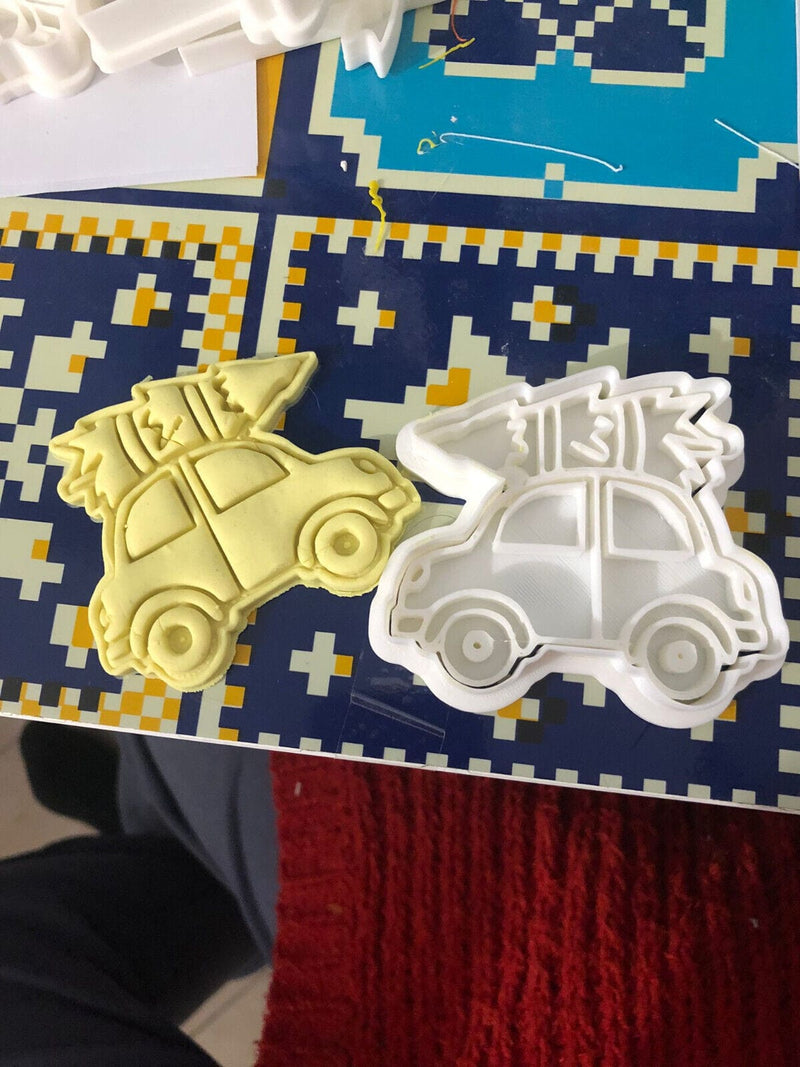 Macchina con albero di Natale Formine Biscotti Cookie Cutter Natalizi - 3d Selling