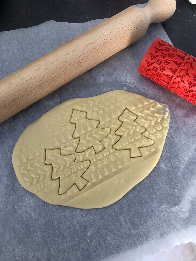 Mattarello decorativo pasta di zucchero cookie cutter Natale compleanno - 3d Selling