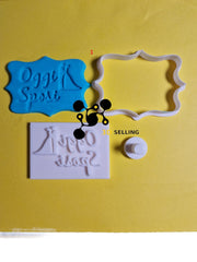 Oggi sposi cookie cutter con manico set 2 pezz formina tagliabiscotti matrimonio - 3d Selling