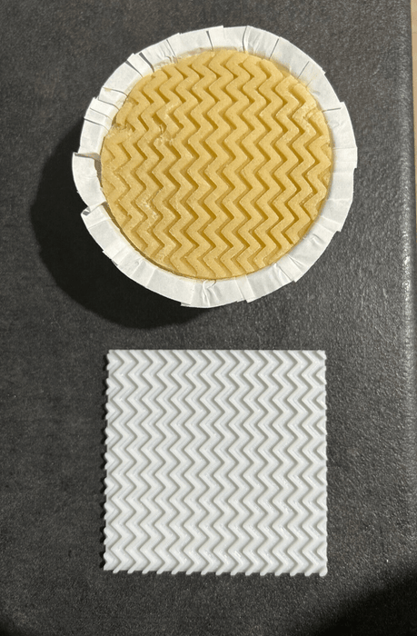 selling3d Casa, arredamento e bricolage:Articoli per cucina e bar:Accessori per pasticceria:Formine e stampi per biscotti Pattern texure cookie cutter cuori pied di poule zig zag pasta di zucchero