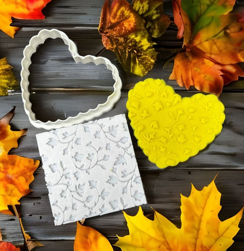 Pattern texure cookie cutter foglie autunno emboss pasta di zucchero - 3d Selling