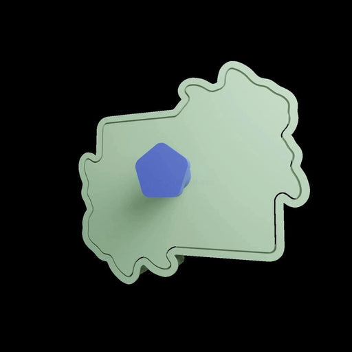 Selling3D Casa, arredamento e bricolage:Articoli per cucina e bar:Accessori per pasticceria:Formine e stampi per biscotti Rettangolo con fiori cookie cutter personalizzato e manico formina tagliabiscott