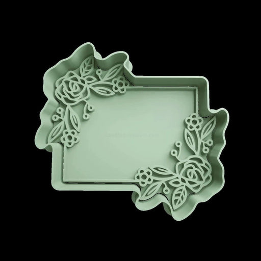 Selling3D Casa, arredamento e bricolage:Articoli per cucina e bar:Accessori per pasticceria:Formine e stampi per biscotti Senza Manico e senza nome Rettangolo con fiori cookie cutter personalizzato e manico formina tagliabiscott