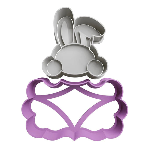 Selling3D Casa, arredamento e bricolage:Articoli per cucina e bar:Accessori per pasticceria:Formine e stampi per biscotti Set 2 pezzi coniglietto Pasqua cookie cutter formina tagliabiscotti cake design