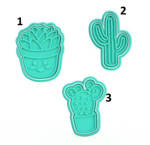 Selling3D Casa, arredamento e bricolage:Articoli per cucina e bar:Accessori per pasticceria:Formine e stampi per biscotti Set Completo Cactus Piante Grasse Set 3 pezzi cookie cutter formina tagliabiscotti  o PDZ