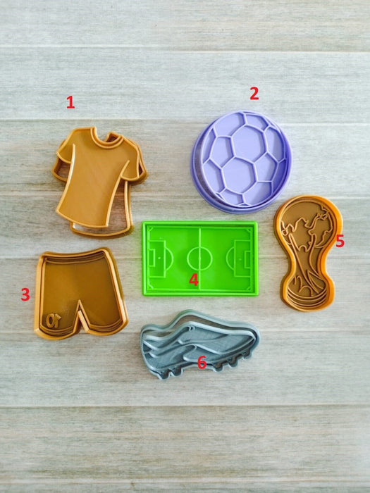 Selling3D Casa, arredamento e bricolage:Articoli per cucina e bar:Accessori per pasticceria:Formine e stampi per biscotti Set Completo Calcio football  set 6 pezzi cookie cutter formina tagliabiscotti PDZ cake