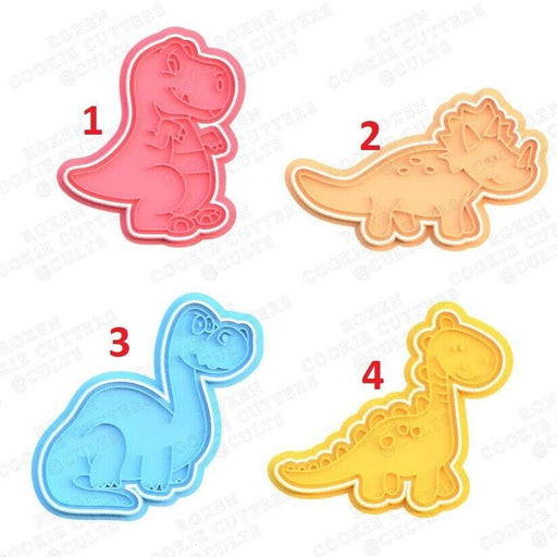 Selling3D Casa, arredamento e bricolage:Articoli per cucina e bar:Accessori per pasticceria:Formine e stampi per biscotti Set Completo Dinosauri set 4 pezzi cookie cutter formina tagliabiscotti  PDZ