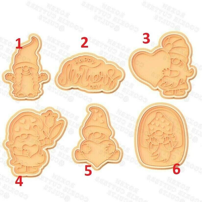 Selling3D Casa, arredamento e bricolage:Articoli per cucina e bar:Accessori per pasticceria:Formine e stampi per biscotti Set Completo Festa della mamma set 6 pezzi cookie cutter formina tagliabiscotti PDZ