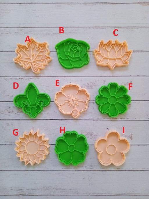 Selling3D Casa, arredamento e bricolage:Articoli per cucina e bar:Accessori per pasticceria:Formine e stampi per biscotti Set Completo Fiori Set 9 pezzi cookie cutter formina tagliabiscotti cake design o PDZ 8CM