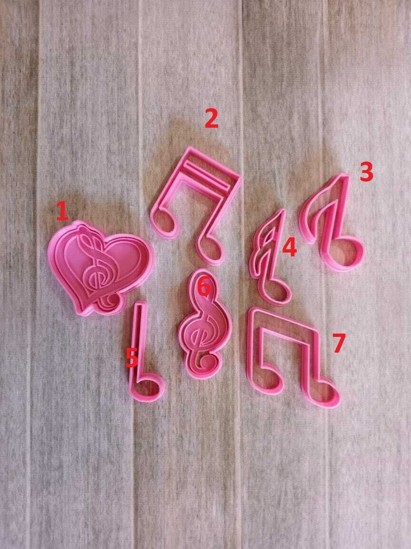 Note musicali set 7 pezzi cookie cutter formina tagliabiscotti - 3d Selling