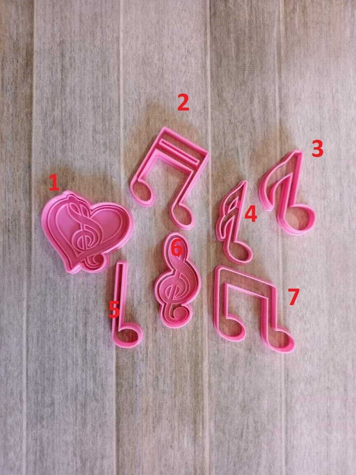 Selling3D Casa, arredamento e bricolage:Articoli per cucina e bar:Accessori per pasticceria:Formine e stampi per biscotti Set Completo Note musicali set 7 pezzi cookie cutter formina tagliabiscotti