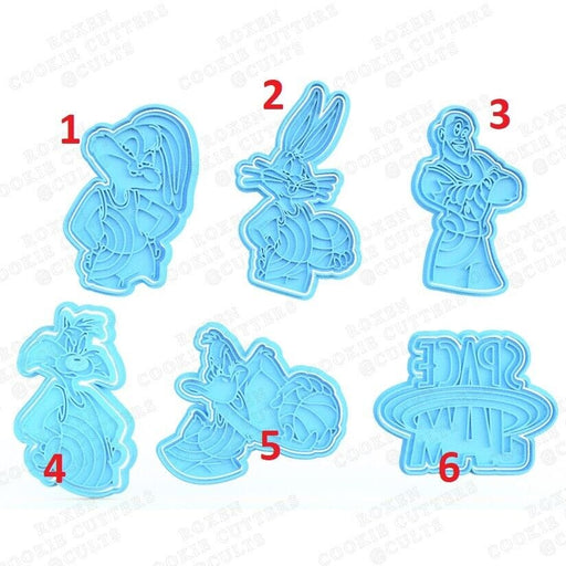 Selling3D Casa, arredamento e bricolage:Articoli per cucina e bar:Accessori per pasticceria:Formine e stampi per biscotti Set Completo Space Jam set 6 pezzi cookie cutter formina tagliabiscotti PDZ