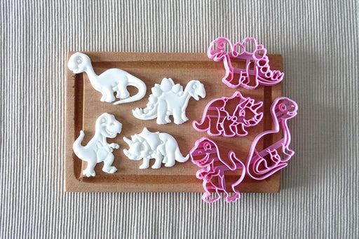 Selling3d Casa, arredamento e bricolage:Articoli per cucina e bar:Accessori per pasticceria:Formine e stampi per biscotti Set dinosauri cookie cutter formina tagliabiscotti