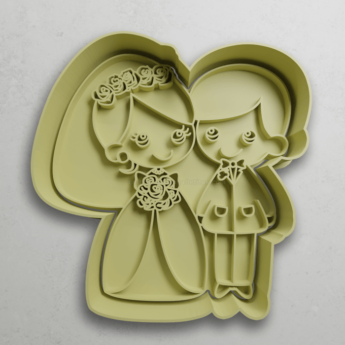 Selling3D Casa, arredamento e bricolage:Articoli per cucina e bar:Accessori per pasticceria:Formine e stampi per biscotti Sposi cookie cutter formina tagliabiscotti cake design professionale