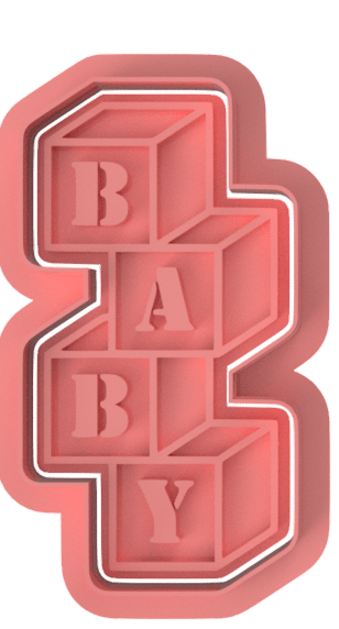Baby timbro o embosser dadi cookie cutter formina tagliabiscotti o PDZ 9 CM - 3d Selling