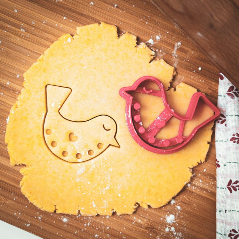 Uccellino con cuori idea san valentino cookie cutter formina tragliabiscotti - 3d Selling