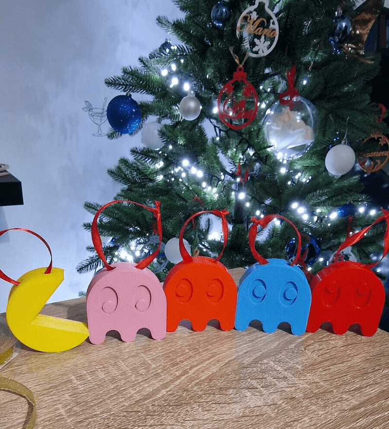 Set Palline per albero di Natale Pacman Arcade videogiochi vintage - 3d Selling