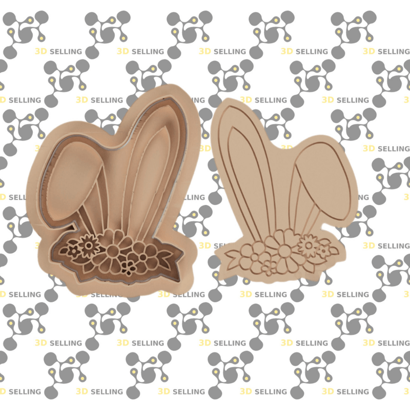 Orecchie coniglio con fiori - 3d Selling