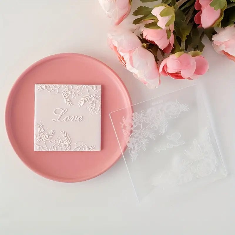Pattern Love con fiori 10*10 - 3d Selling