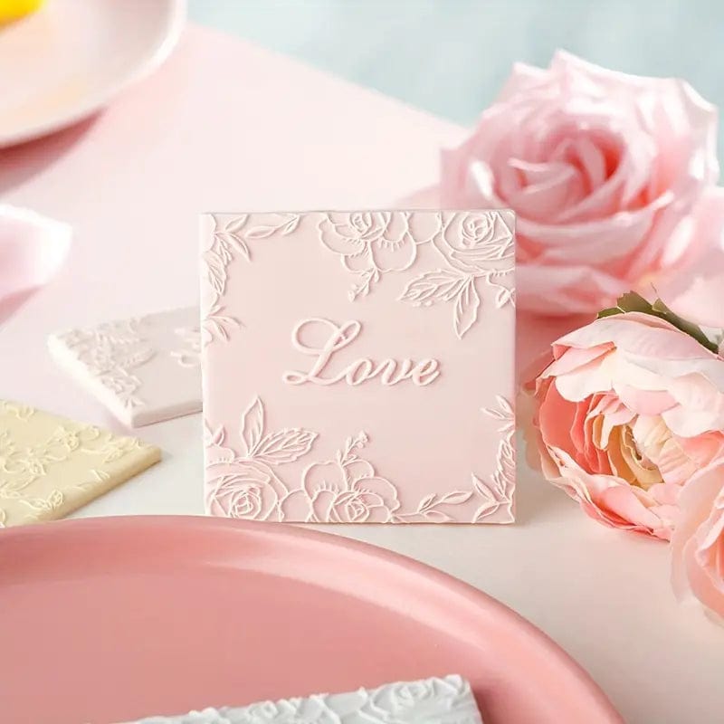 Pattern Love con fiori 10*10 - 3d Selling