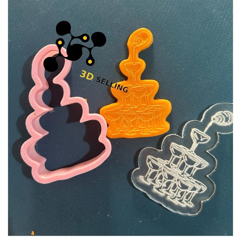 Stampo in acrilico bicchieri con champagne - 3d Selling