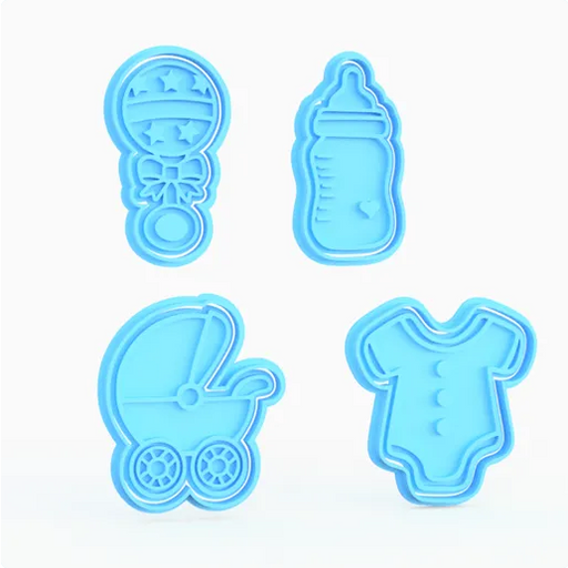 selling3d Casa, arredamento e bricolage:Articoli per cucina e bar:Accessori per pasticceria:Formine e stampi per biscotti 1 pezzo Formina tagliabiscotti Baby Showe babyshower set cookie cutter pasta di zucchero