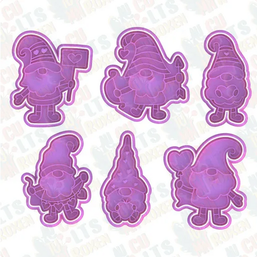 selling3d Casa, arredamento e bricolage:Articoli per cucina e bar:Accessori per pasticceria:Formine e stampi per biscotti 1 pezzo Formina tagliabiscotti Gnomo gnomi set cookie cutter pasta di zucchero